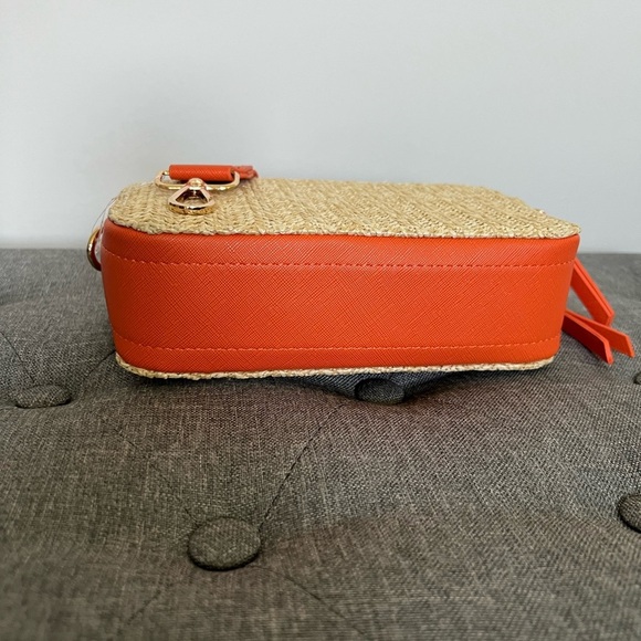 Helena Straw Crossbody Bag With Faux Leather Paneling - Picture 10 of 15